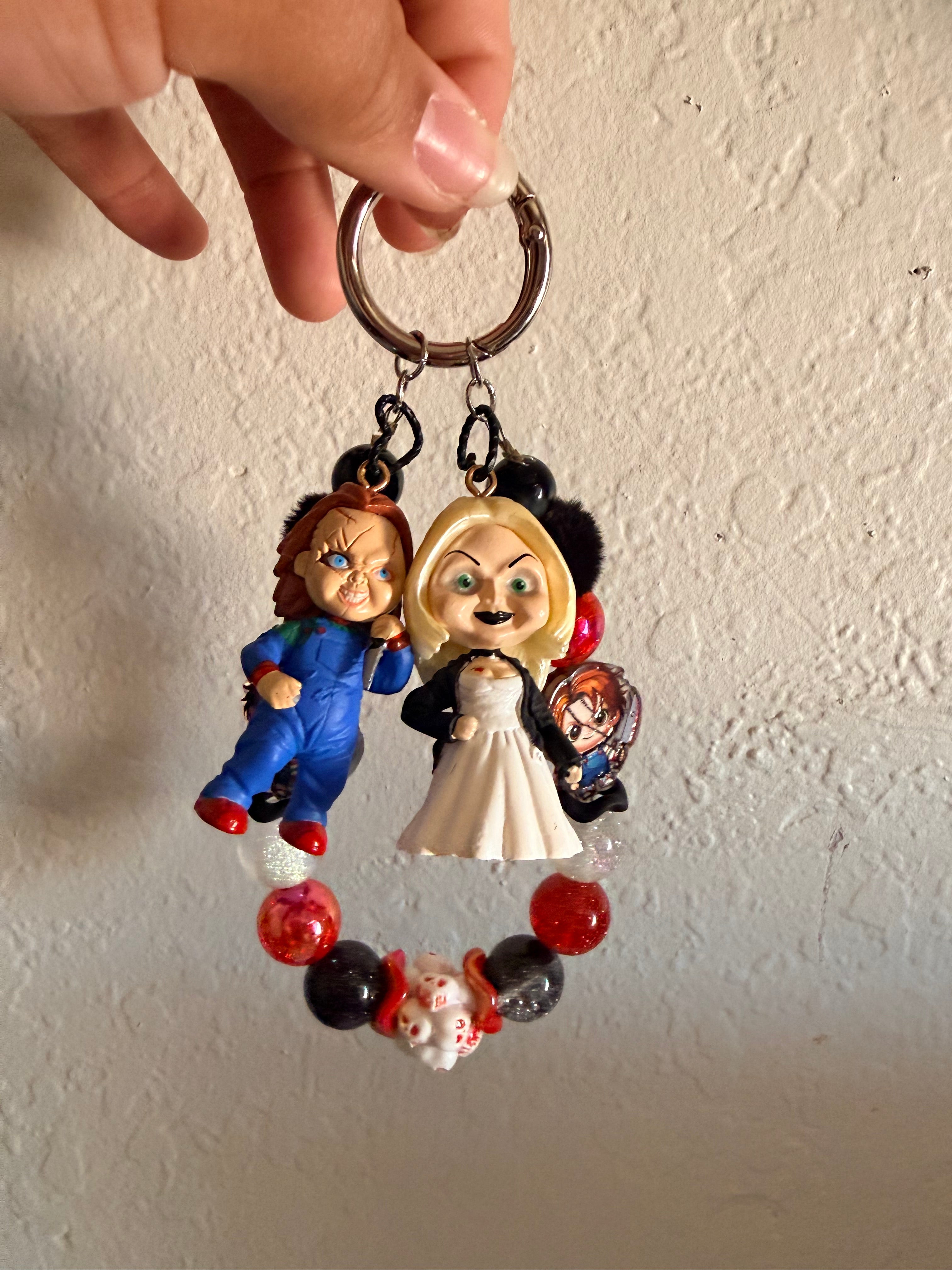 Chucky and Tiffany keychain