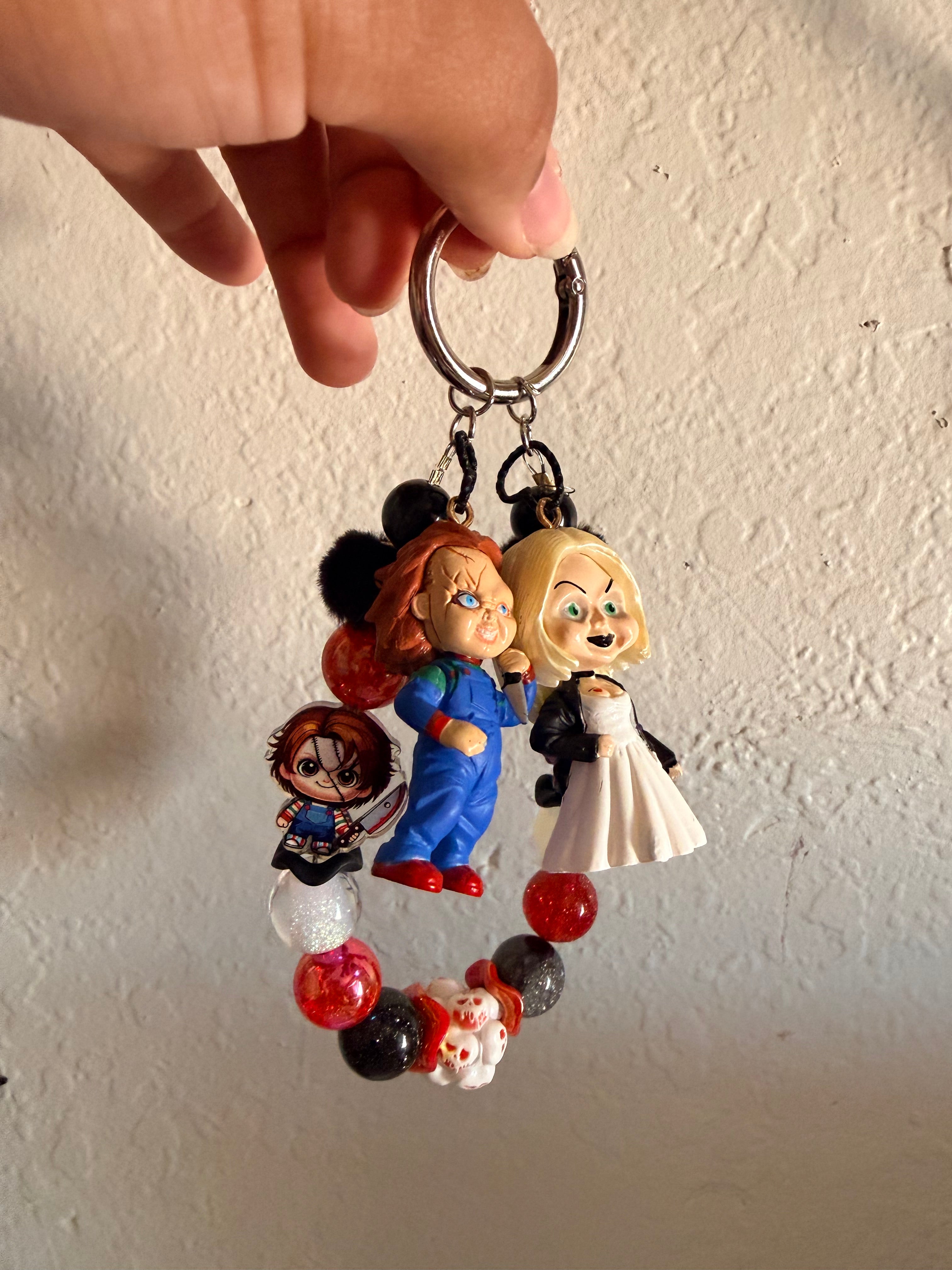 Chucky and Tiffany keychain