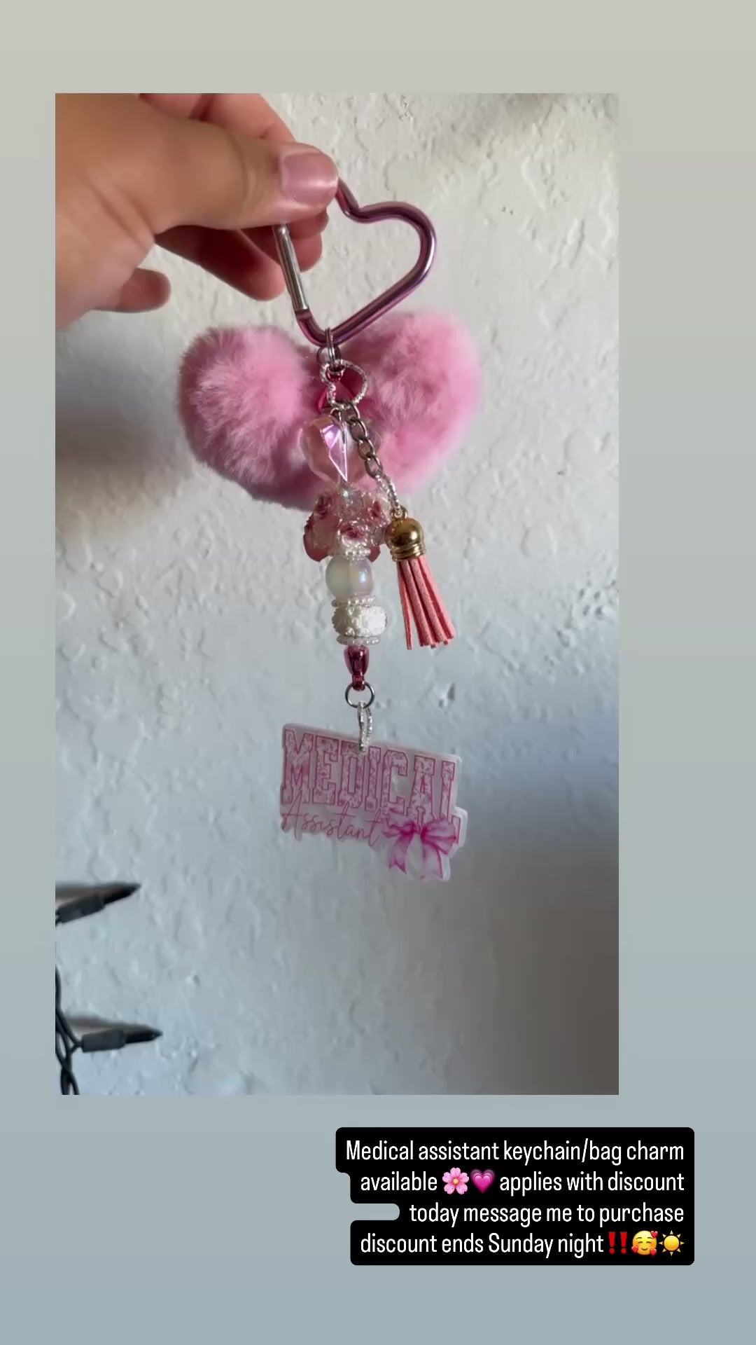 Medical assistant keychain/bag charm